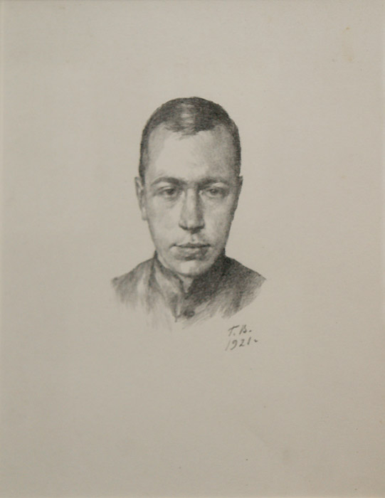 Георгий Верейский. Портрет Эриха Голлербаха. 1921