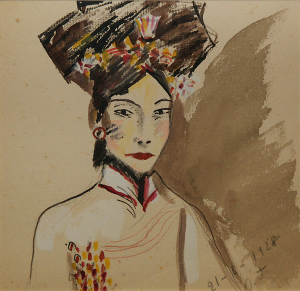 Ольга Гильдебрандт-Арбенина. Портрет Юрия Юркуна в костюме китаянки. 1928